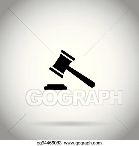 Gavel clipart auction hammer. Eps vector icon judge