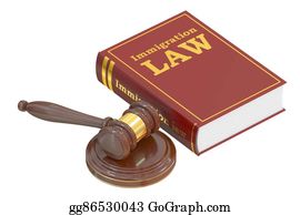 Gavel clipart immigration. Law concept with and