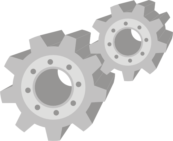 Gears clip art at. Gear clipart animated