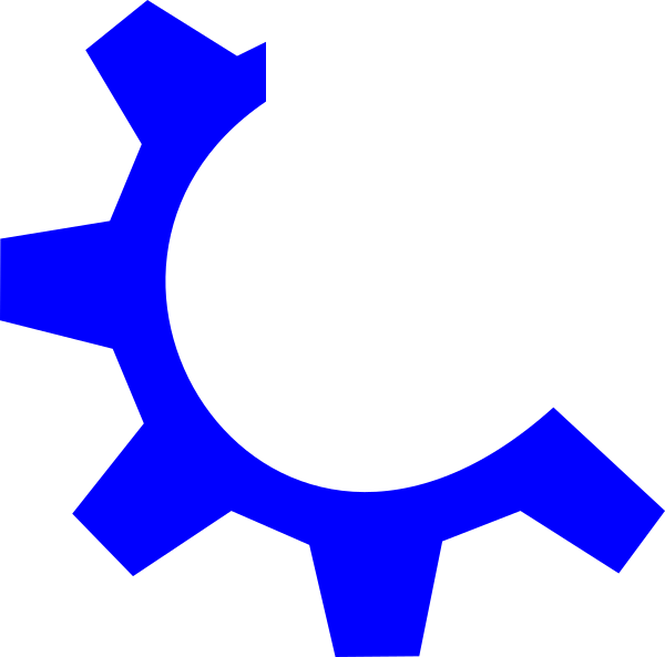 gear clipart blue