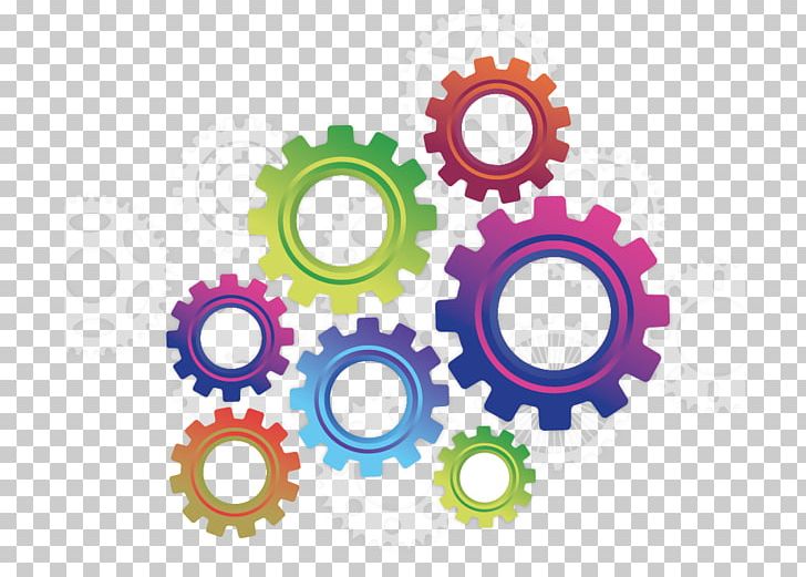 gears clipart colored