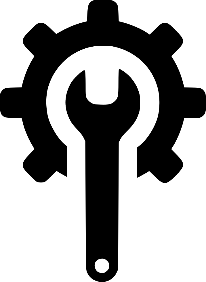 Gear clipart gear icon. Wrench tool repair configure