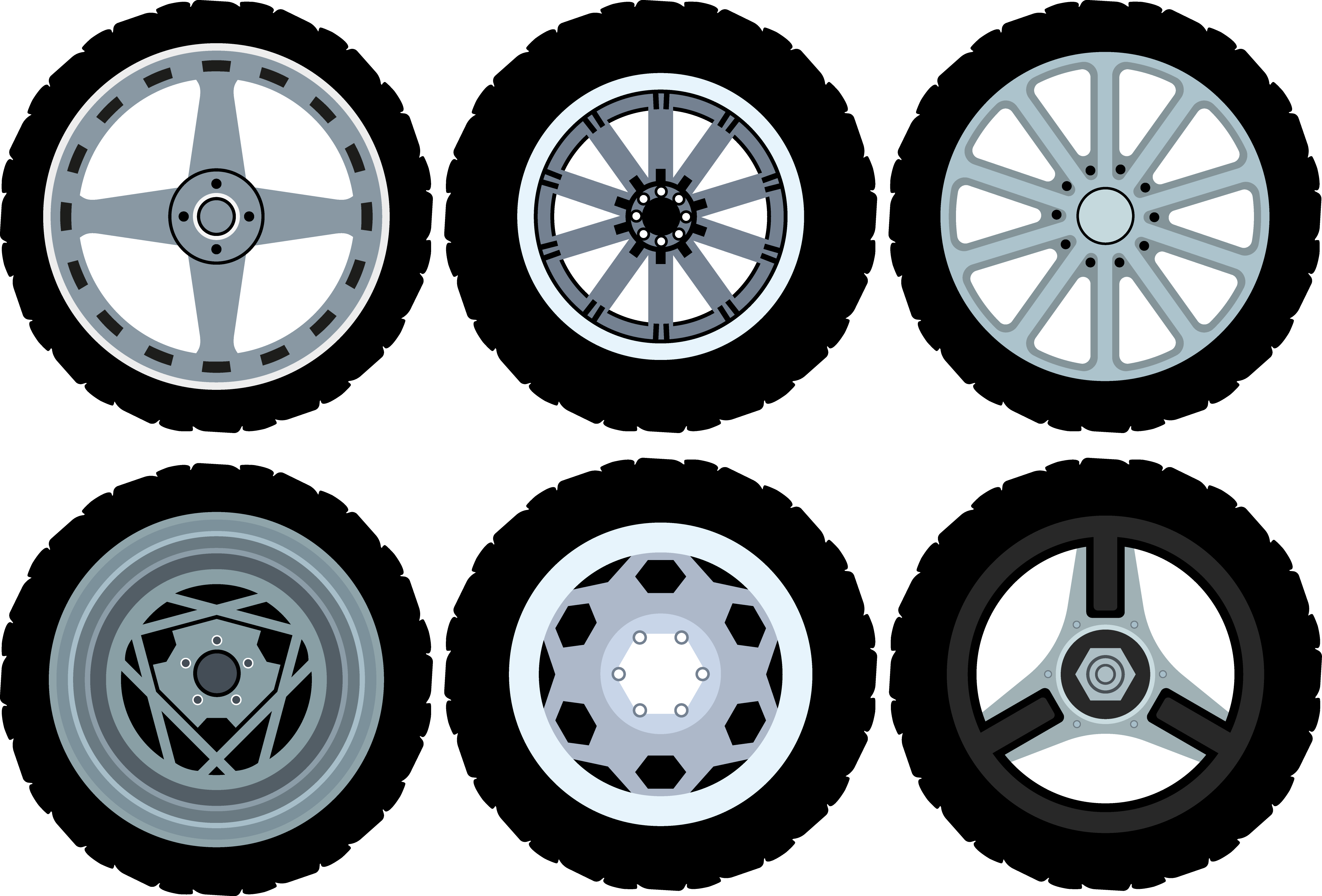 Wheel clipart alloy wheel. Car clip art black
