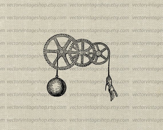 Vector graphic instant download. Gears clipart pulley gear