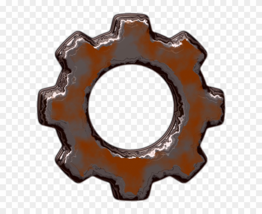 Gears transparent background . Gear clipart rusty