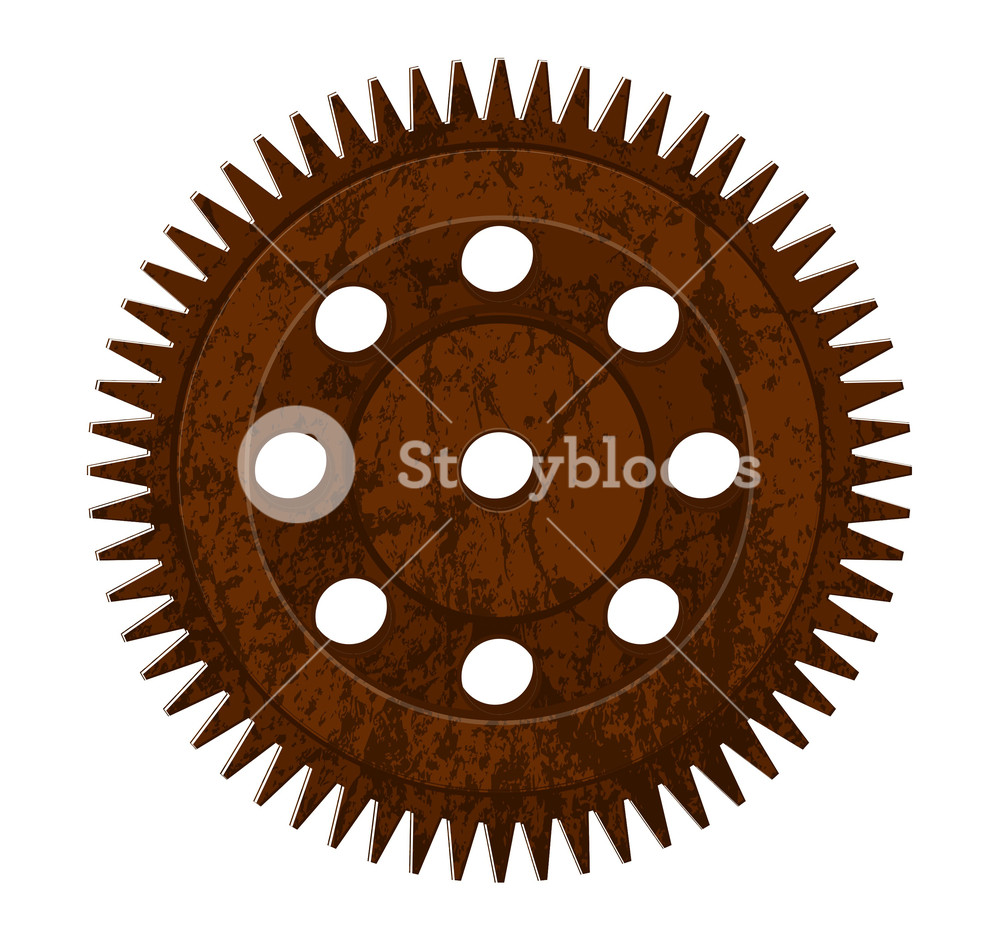 Gear clipart rusty. Grunge wheel royalty free