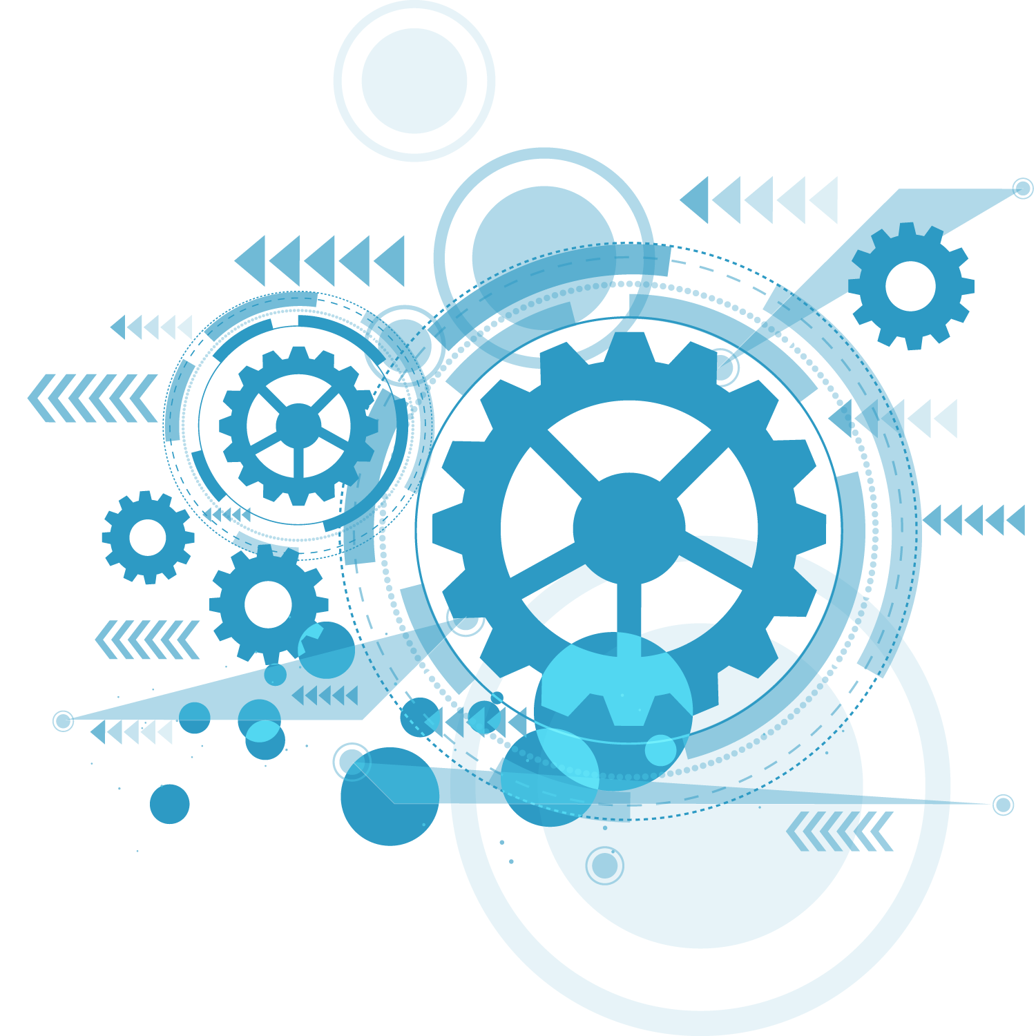 Blue graphic design tech. Gears clipart science technology