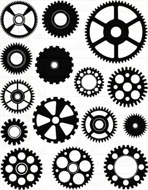 gear clipart stencil
