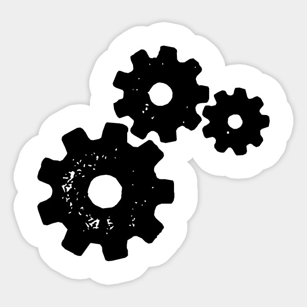 Gears silhouette . Gear clipart stencil