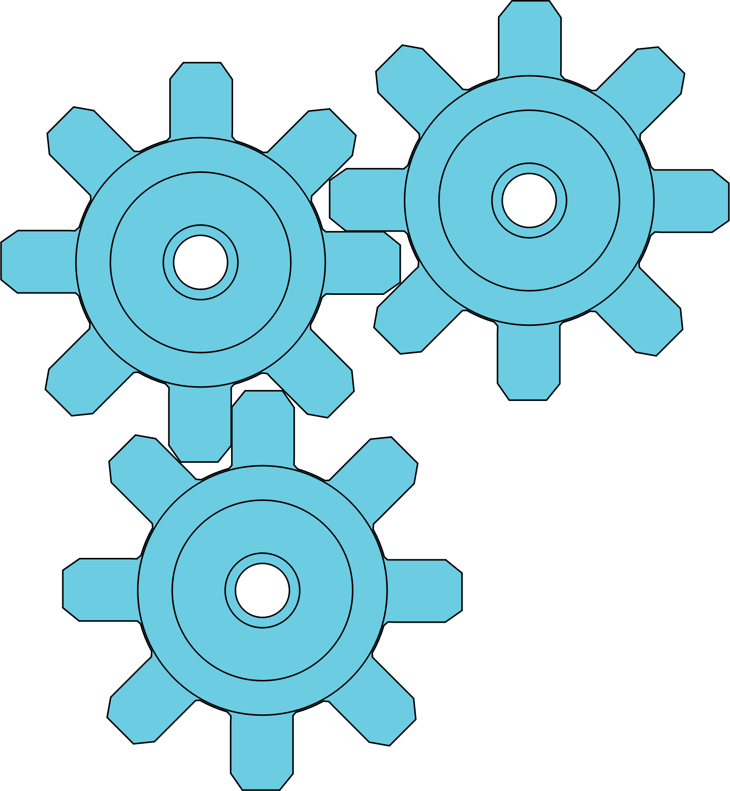 gear clipart three