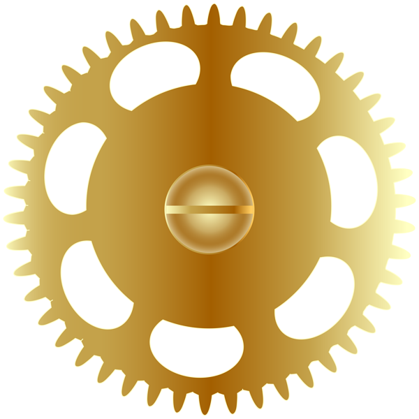 gold clipart gears