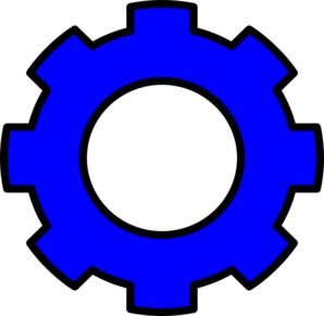 gears clipart blue