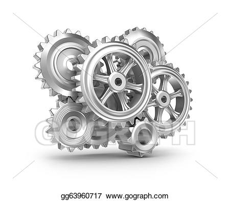 Gears clipart clockwork. Drawing mechanism cogs and