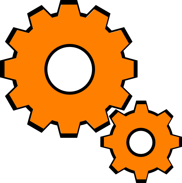 gears clipart orange