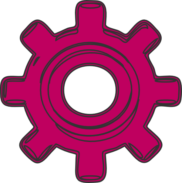 gears clipart pink