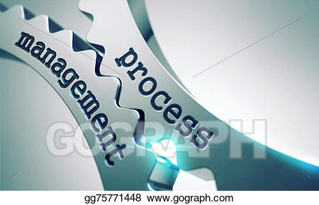 Drawing management on the. Gears clipart process