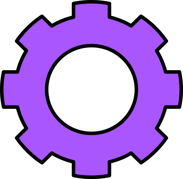 Light gear clip art. Gears clipart purple