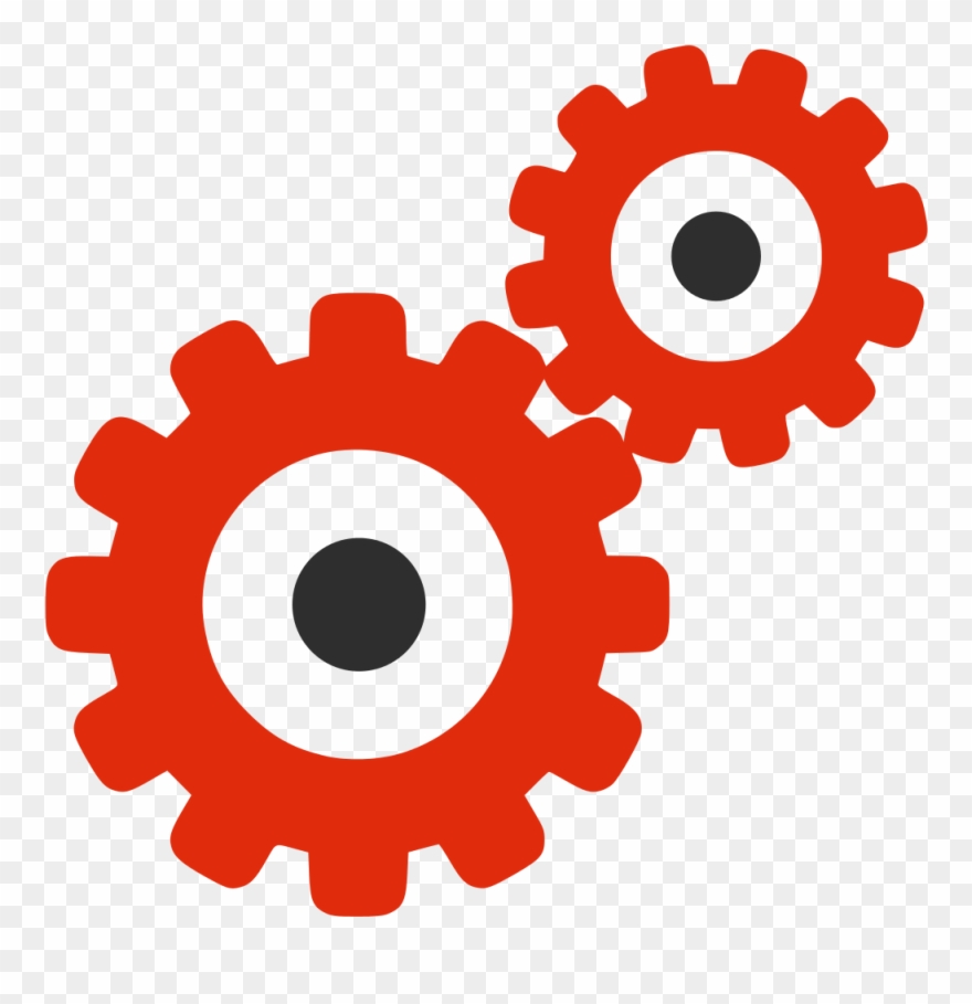 gears clipart red