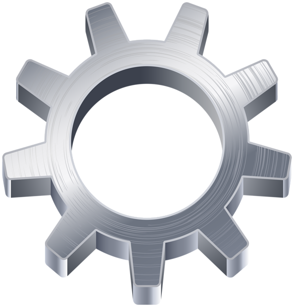 Gears clipart transparent. Gear silver png clip