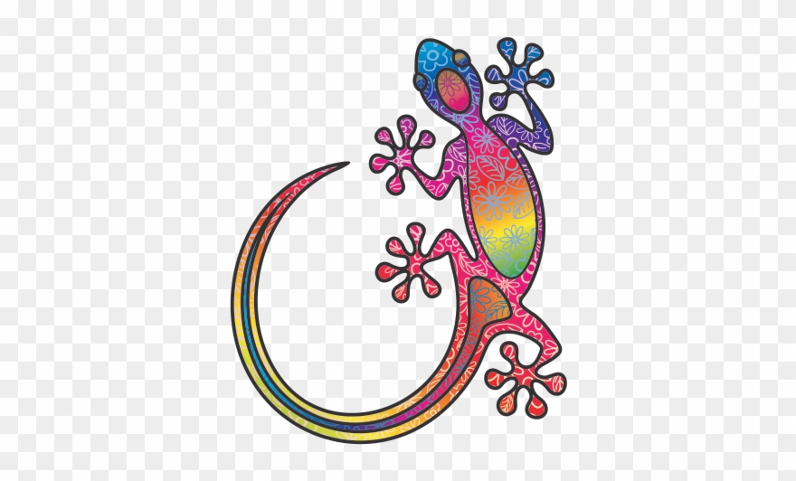 gecko clipart colorful