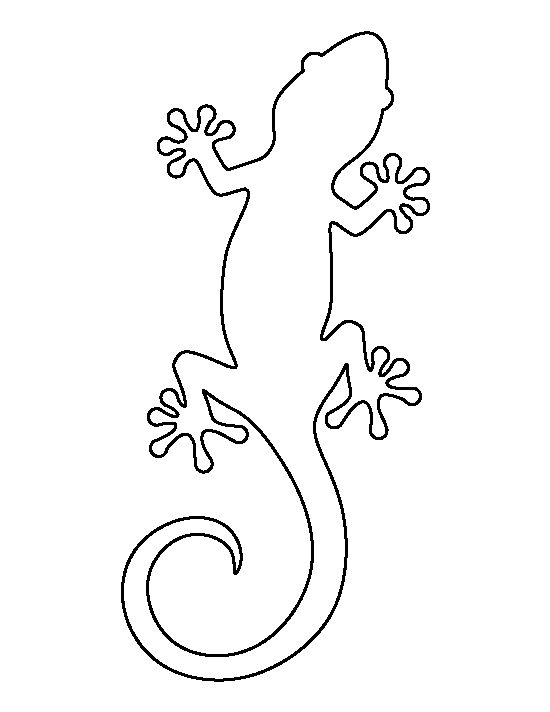 gecko clipart lizard outline