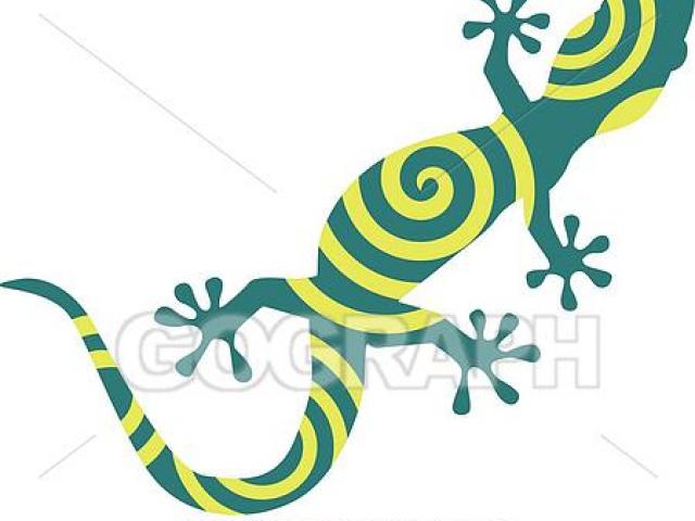 gecko clipart painted
