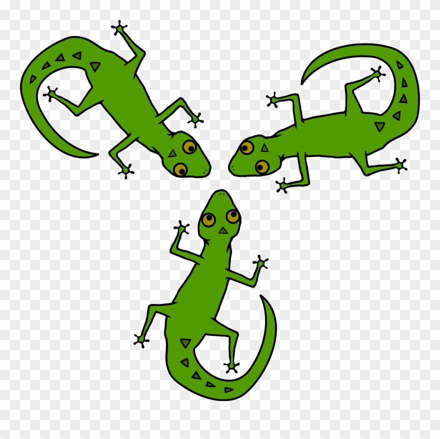 gecko clipart painted