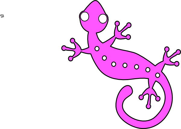 gecko clipart pink