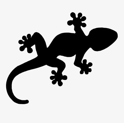 Gecko clipart silhouette, Gecko silhouette Transparent FREE for ...