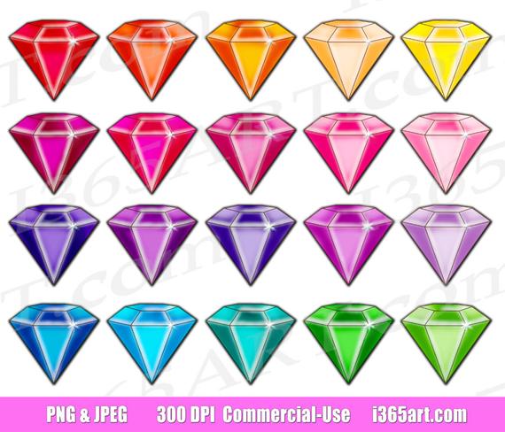 jewel clipart colored