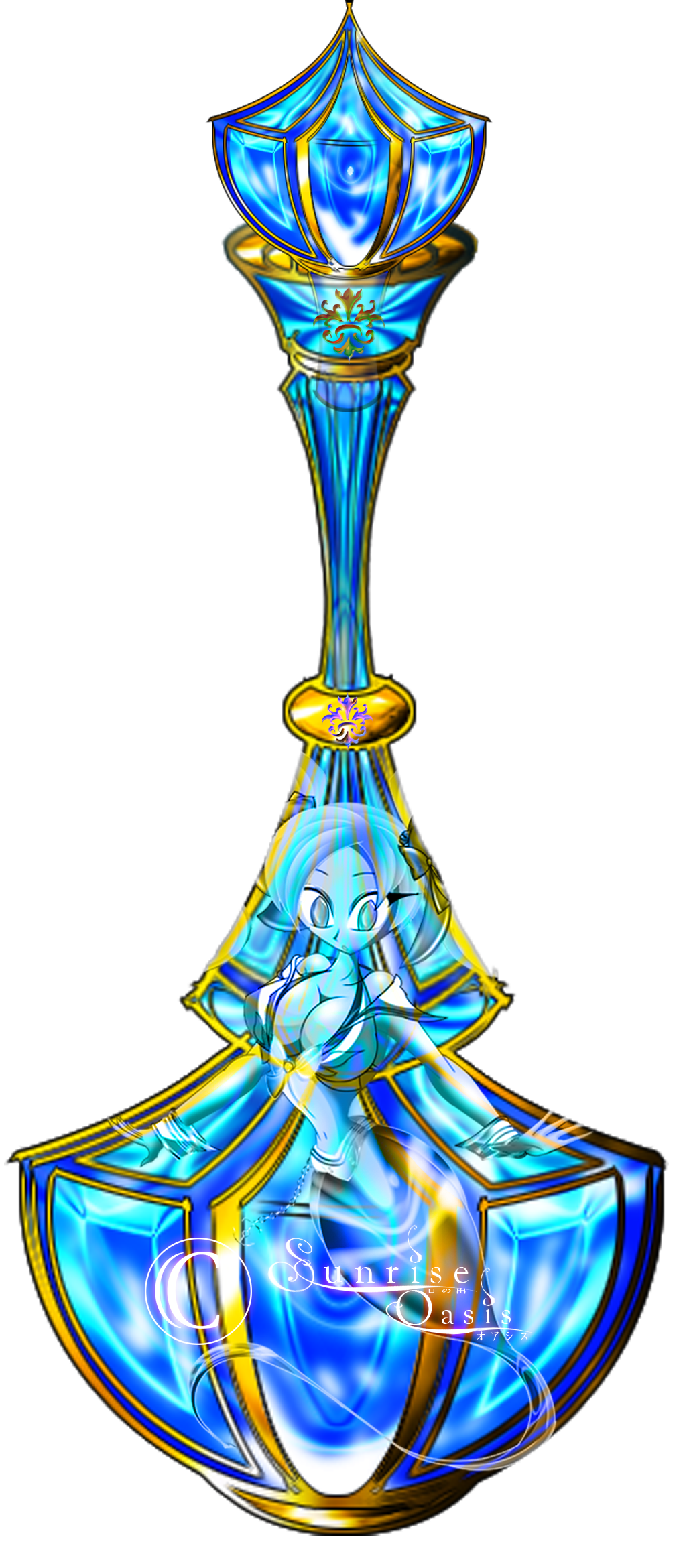 Genie bottle png. Kasumi in a lure