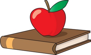 textbook clipart book apple