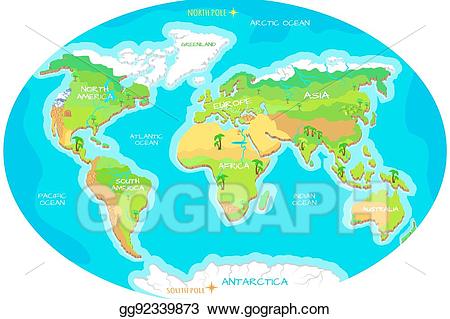Geography clipart continent ocean. Eps vector continents oceans