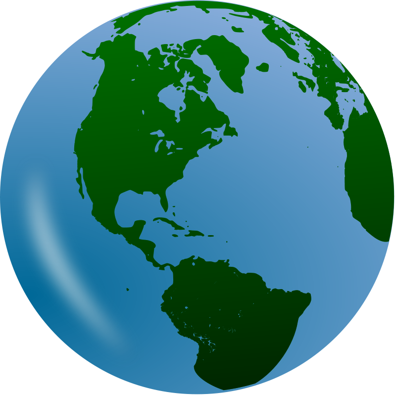Globe continents . Geography clipart eart