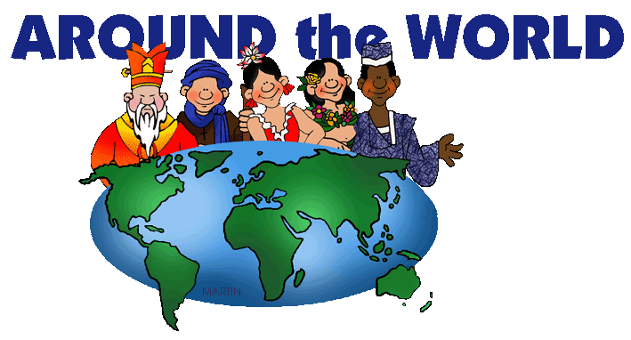 Countries of the world. Geography clipart folktales