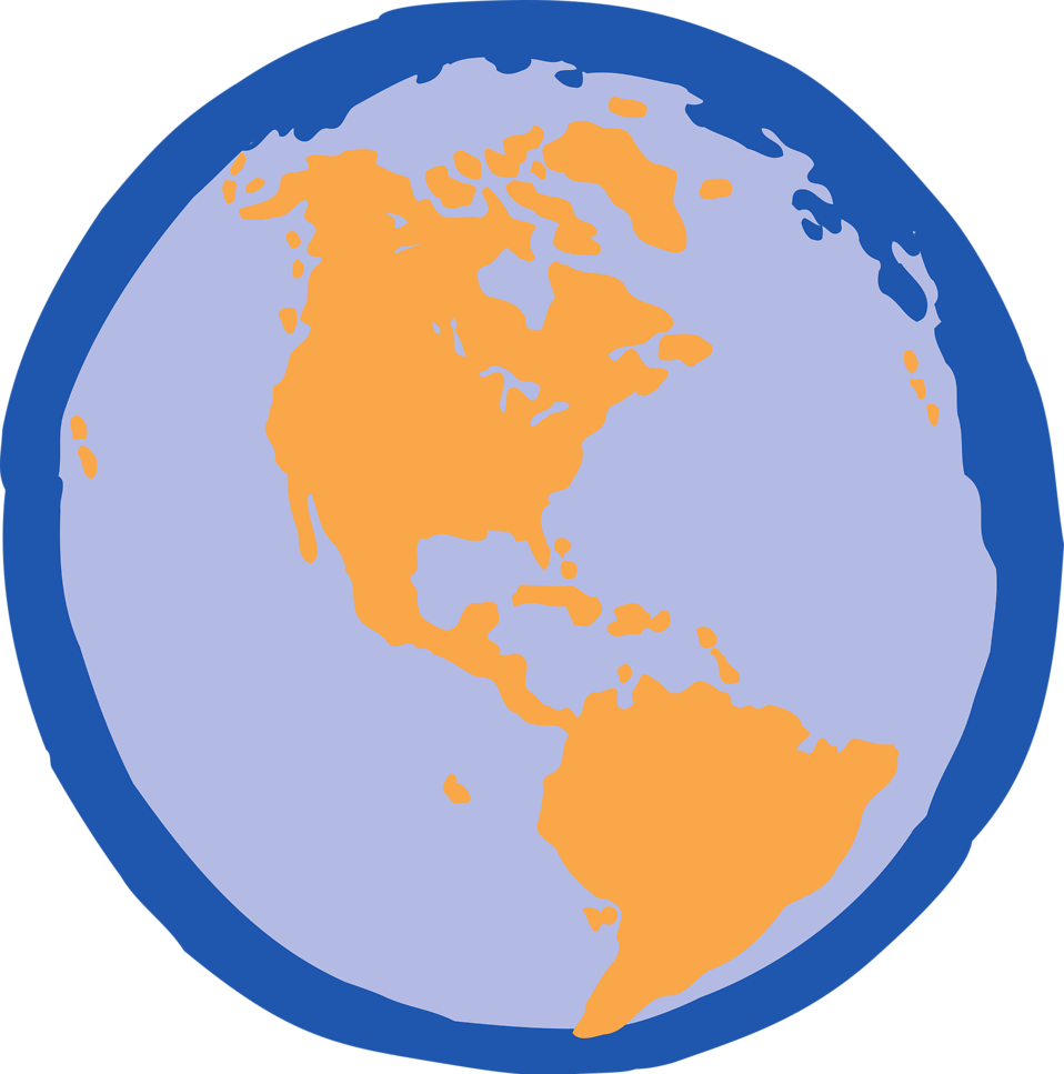 geography clipart globe north america
