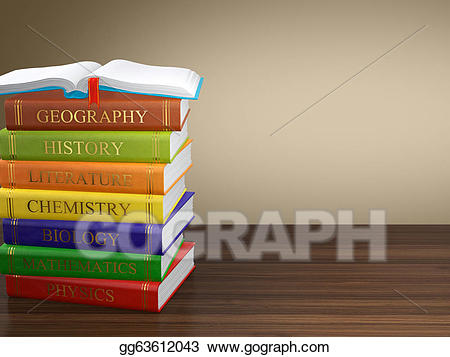 geography clipart stacked textbook
