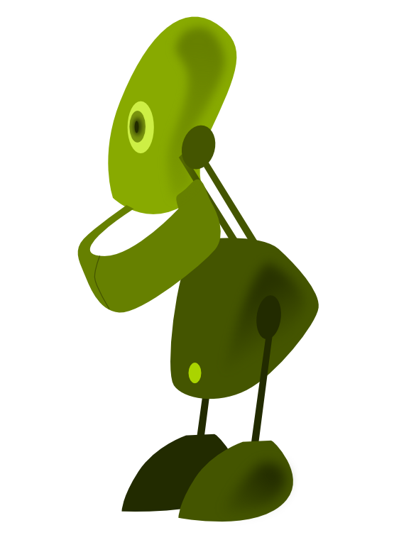 robot clipart green robot