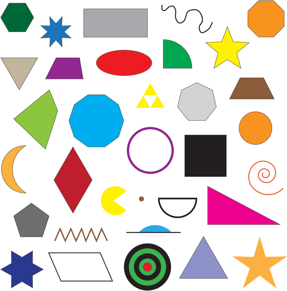 Geometry clipart color shape. Colored shapes bonanza quiz