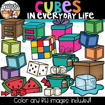 Geometry clipart math classroom. Cubes in everyday life