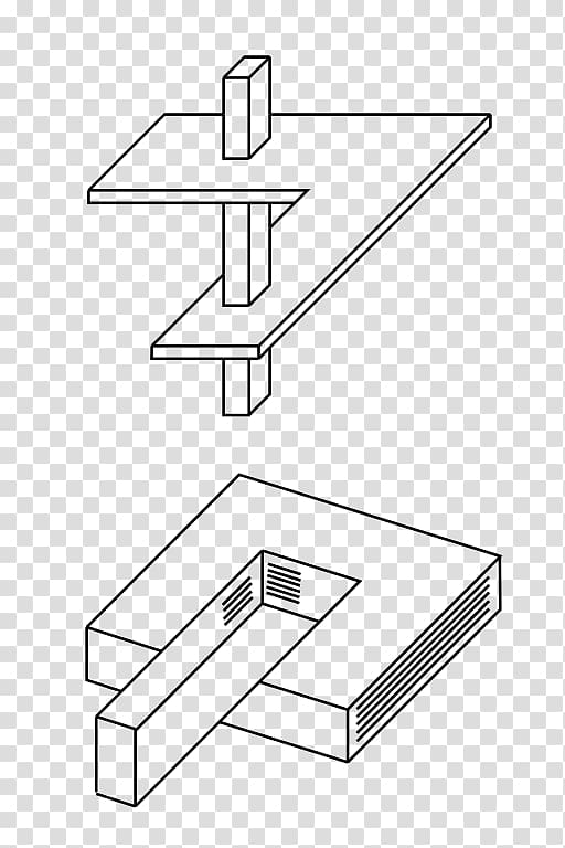 Geometry clipart object. Impossible penrose triangle geometric