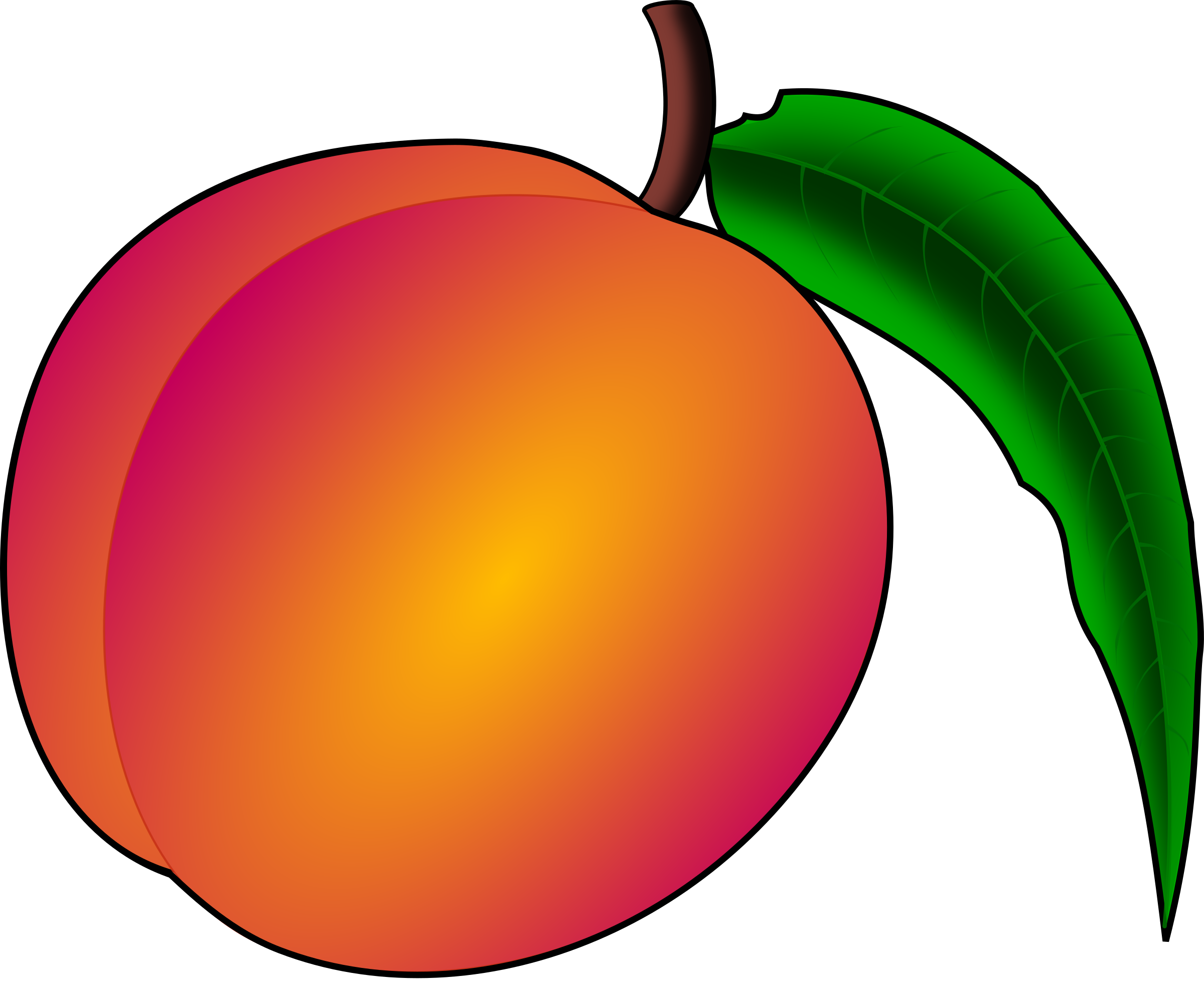 peach clipart orange food