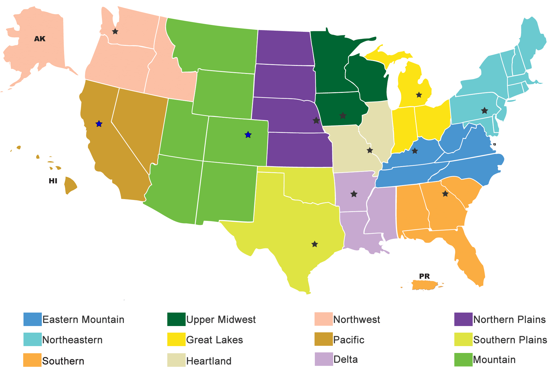 Map of the with. United states clipart region us
