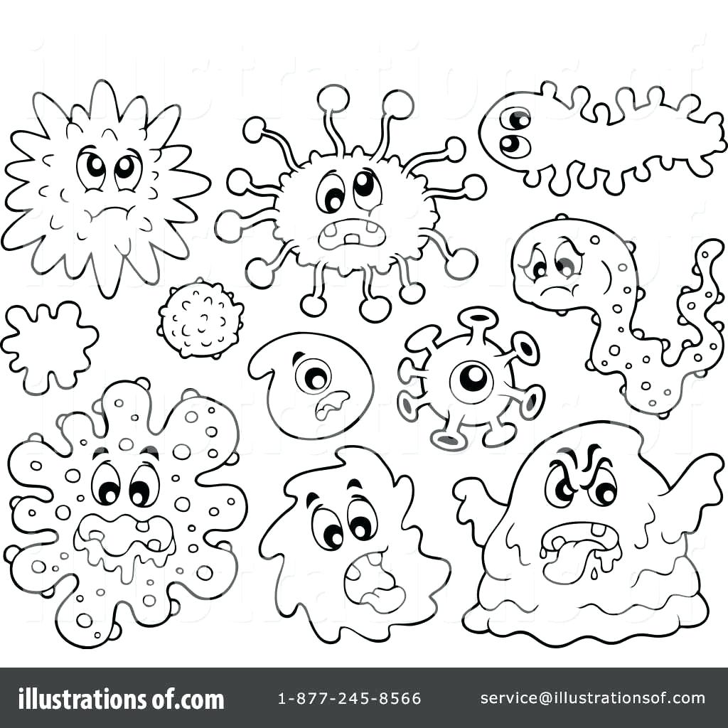 germ clipart colouring page