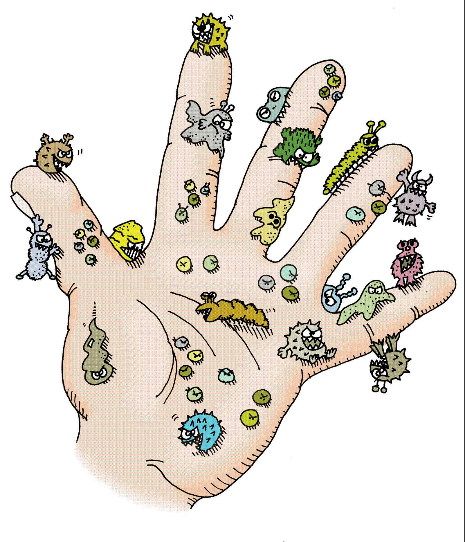 germs clipart dirty hand