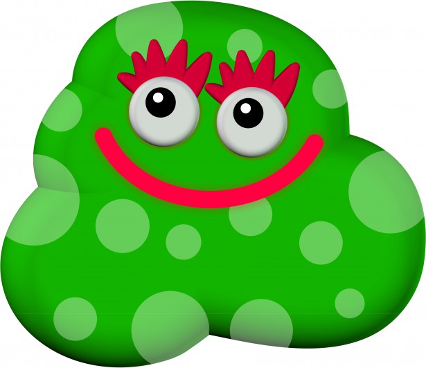  d cartoon free. Germ clipart green