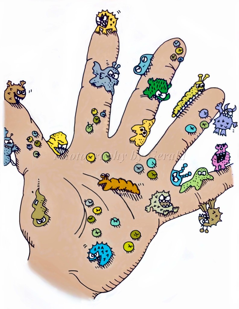 germs clipart hand washing