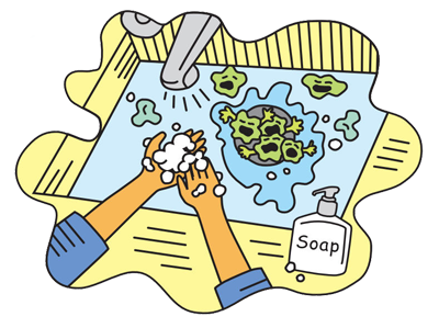 germs clipart clean hand