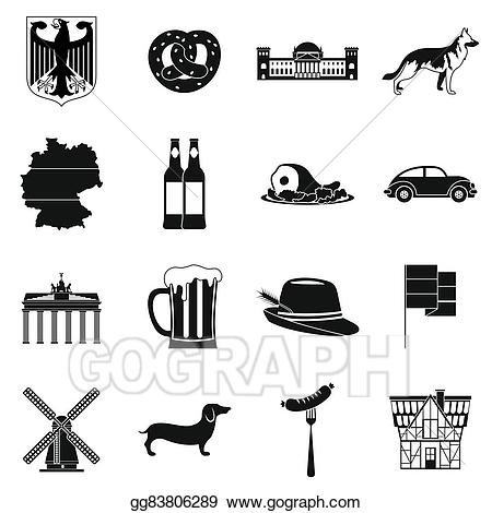 german clipart black and white
