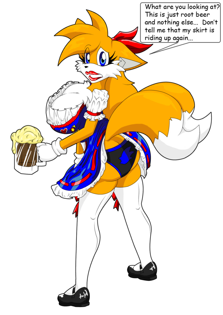 Tails german bar by. Waitress clipart comic